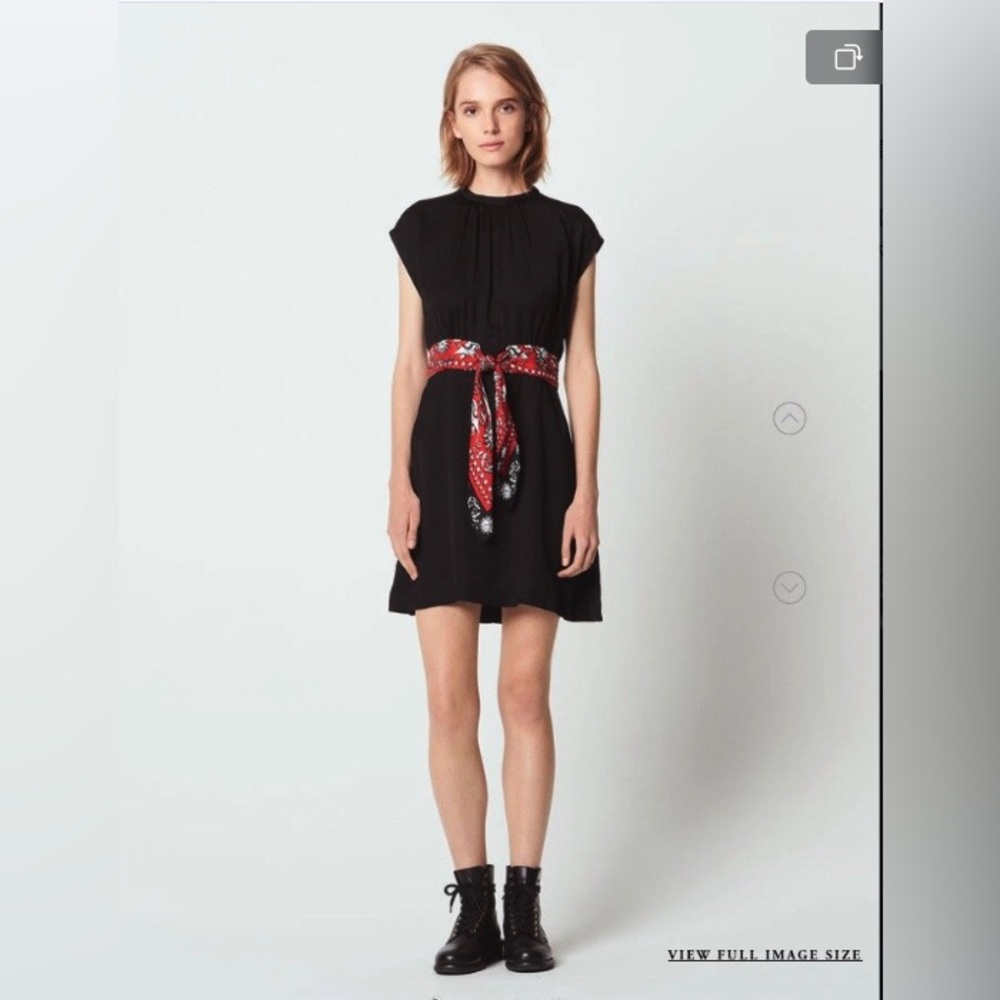 Sandro Paris Hellebore Scarf Belt Dress